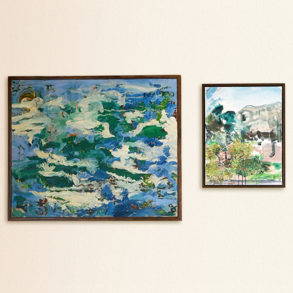 Josh Peters Framed Landscape Painting on Canvas "From the Garden at Mendocino"