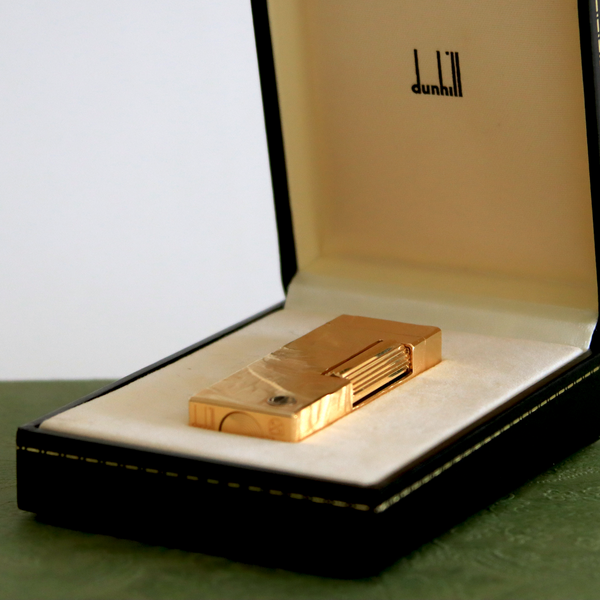 Vintage Dunhill Gold Bark Rollagas Gas Lighter
