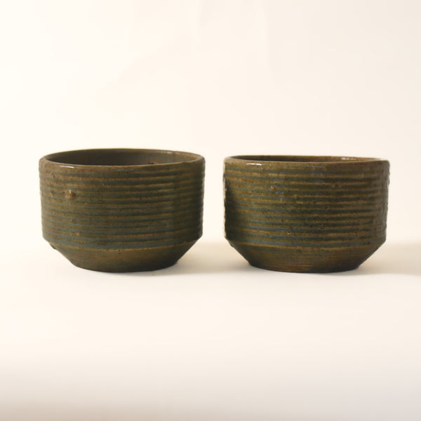 Set of 2 Mid Century Zanesville Ceramic Bowls