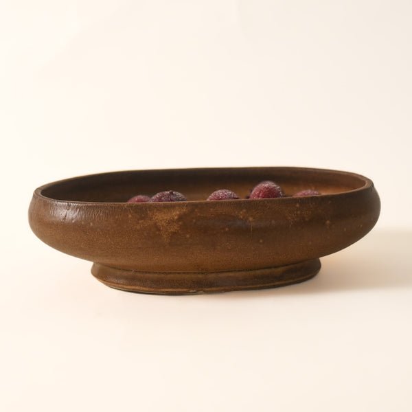 Low-Profile Ceramic Snack Bowl
