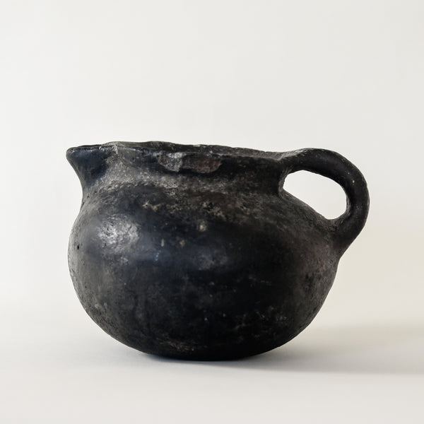 Vintage Clay Pottery Pitcher