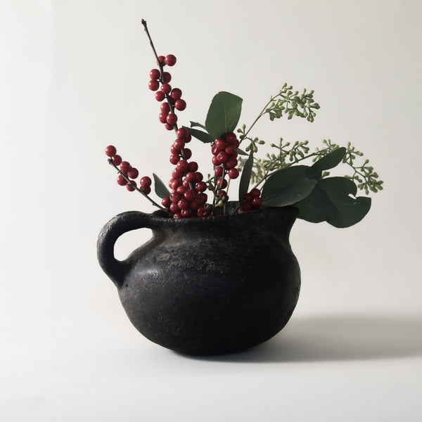 Vintage Clay Pottery Pitcher