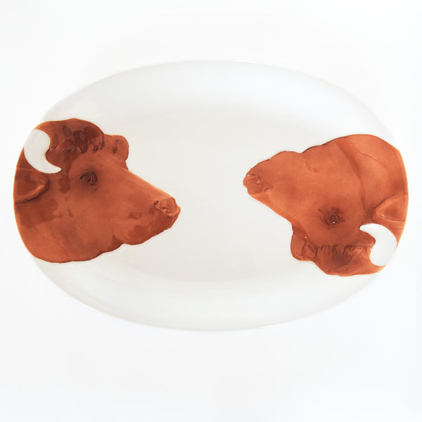 Vintage Vandor Cow Ceramic Platter