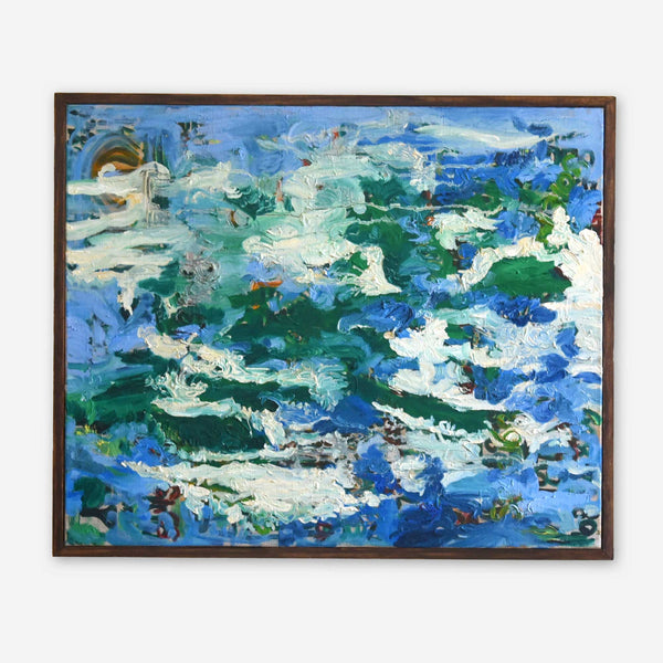 Vanessa Zarate Untitled Framed Impasto Oil On Linen Painting