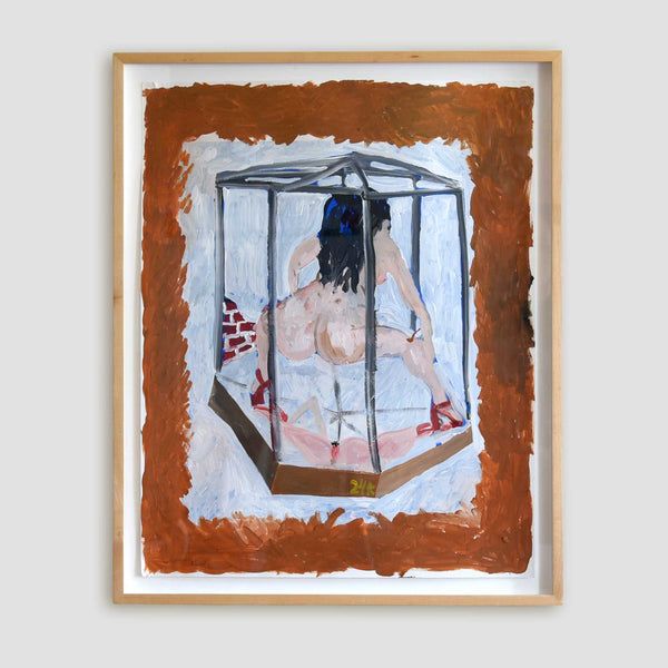Alex Becerra — "24K Babe" Oil Painting on Paper, 2012