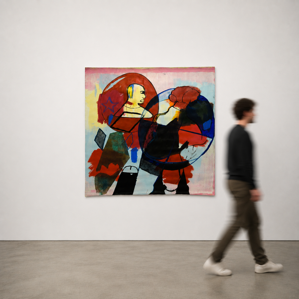 Nora Slade — Large Painting on Unstretched Canvas, 2015